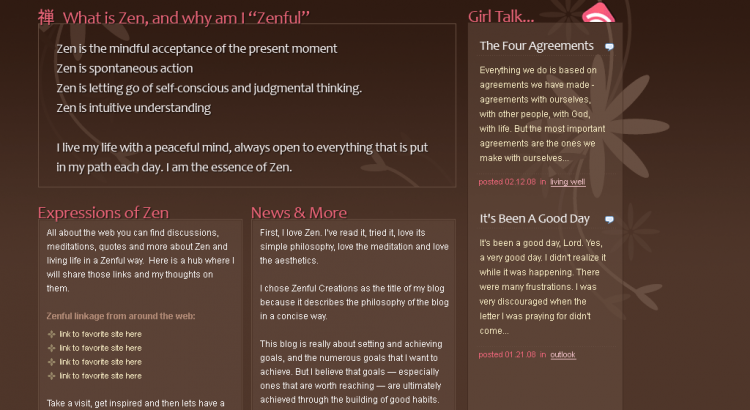Zenful Wordpress Template Design